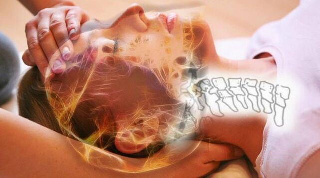 Degenerative changes on vertebral discs for cervical osteochondrosis
